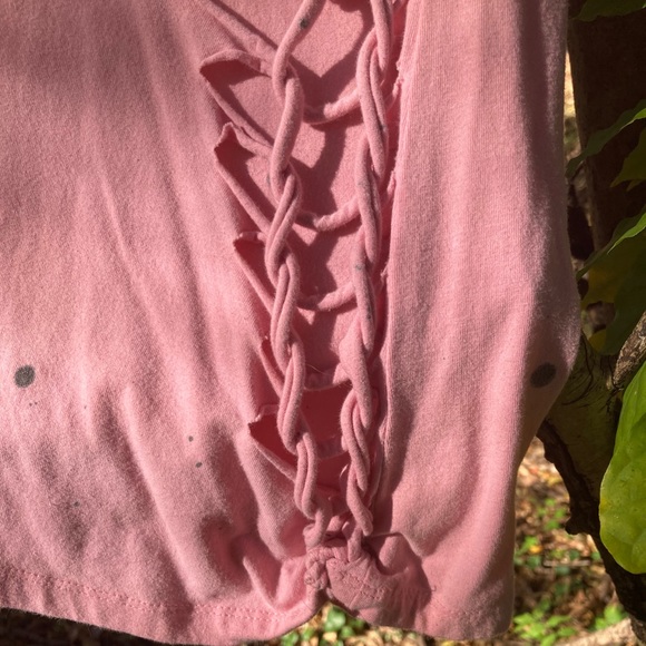 RARE OOAK Hello Kitty Pink Punk Small Laced Top - Picture 4 of 11